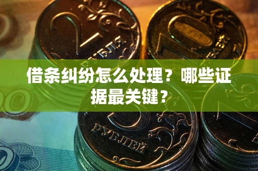 济南借条纠纷怎么处理？哪些证据最关键？